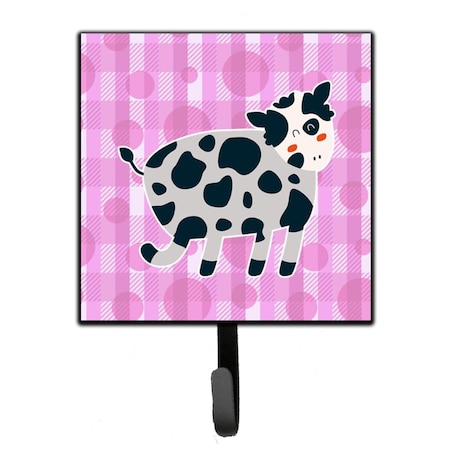 Carolines Treasures Cow on Pink Polkadots Leash or Key Holder BB7162SH4